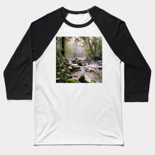 Misty Mountain Stream Baseball T-Shirt